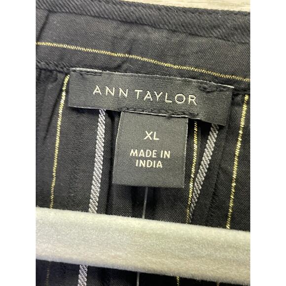 Ann Taylor Black and White Striped Blouse - Picture 3 of 11